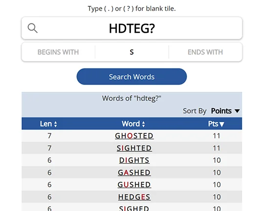 Screenshot of our Crossplay Helper cheat showing high-scoring words it found.