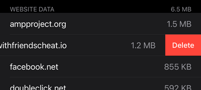 Deleting crossplayhelper.com website data for Safari